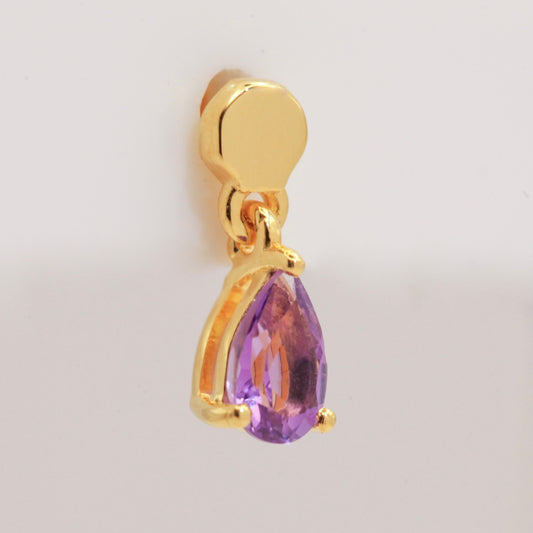Amethyst gold earrings