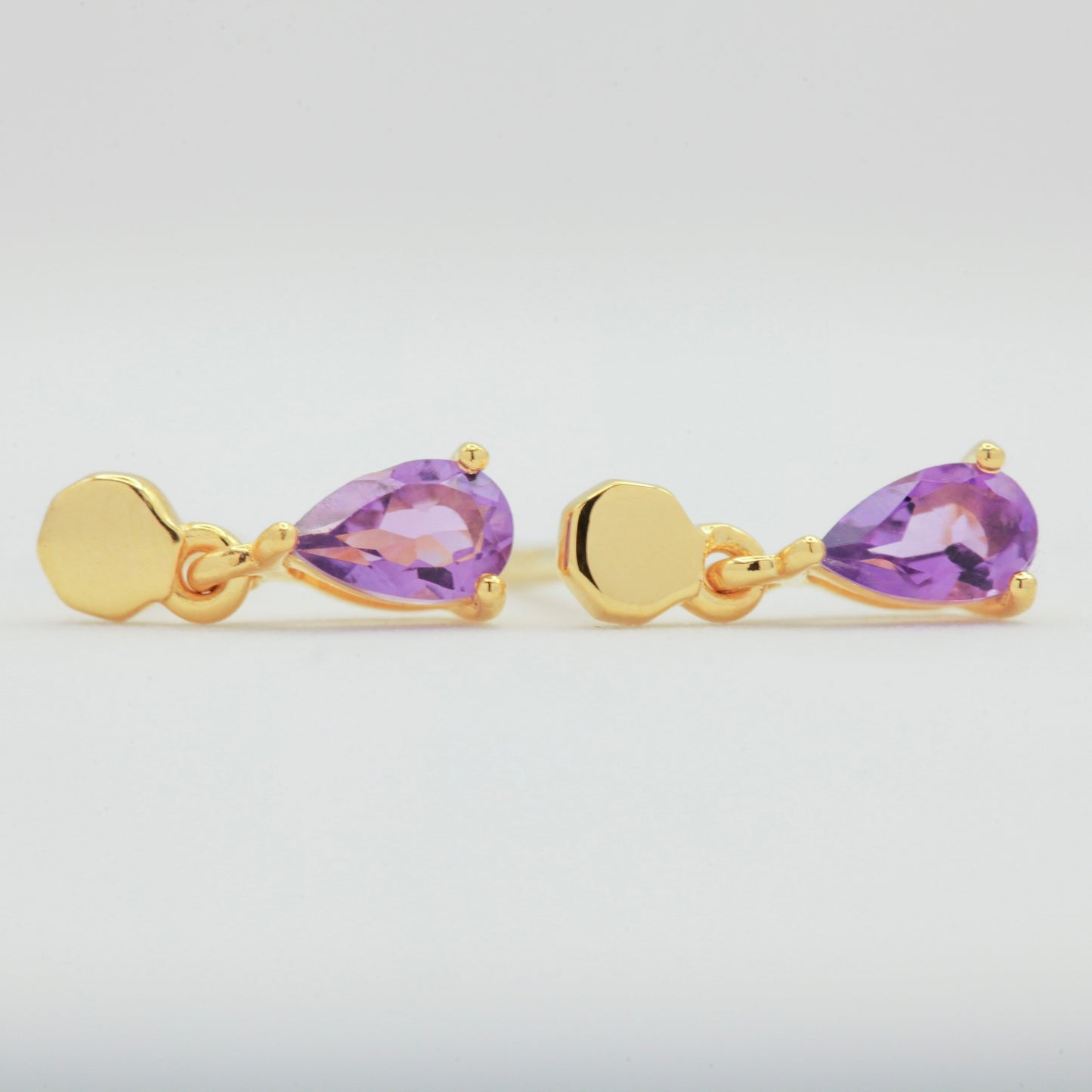 Amethyst gold earrings 