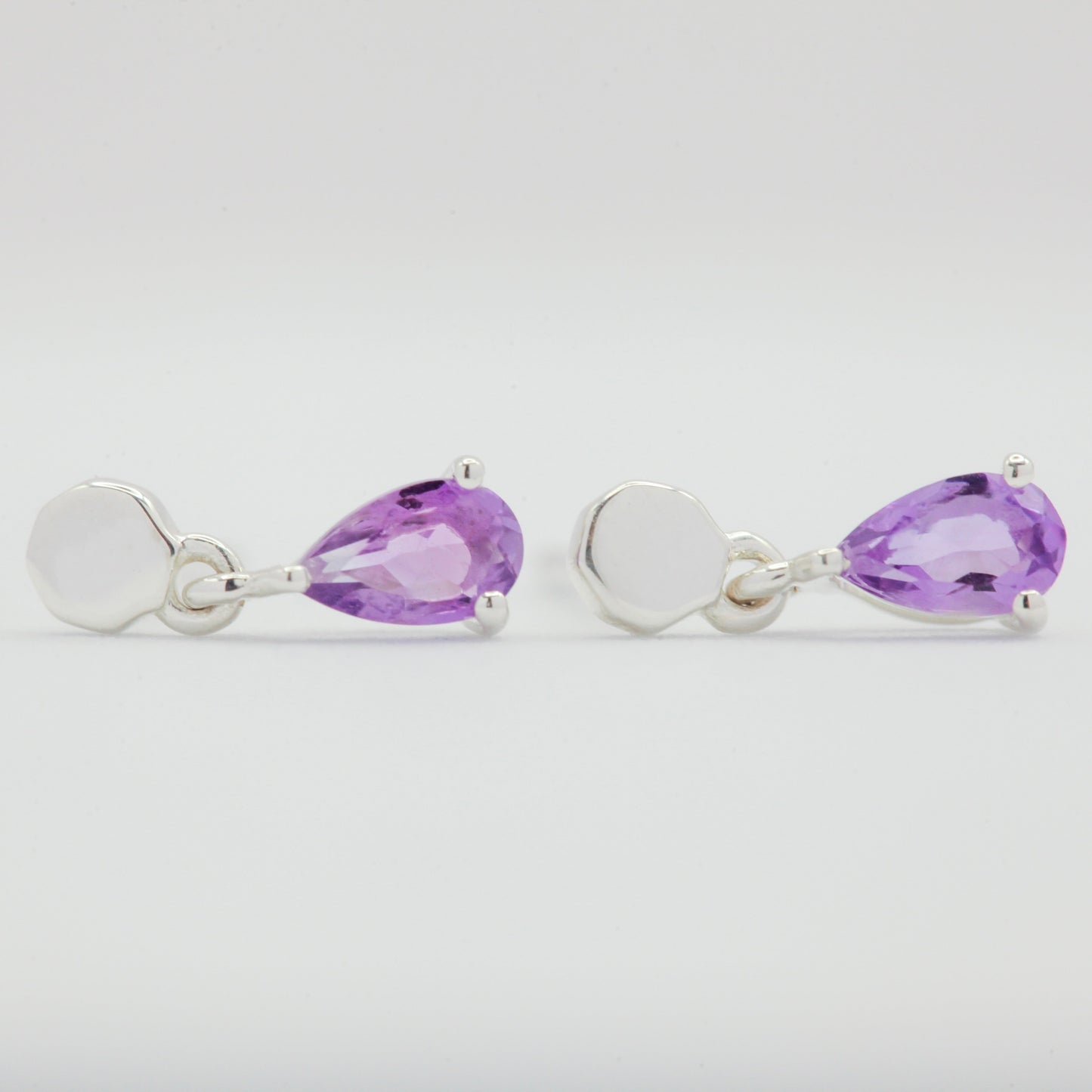 Amethyst silver earrings 