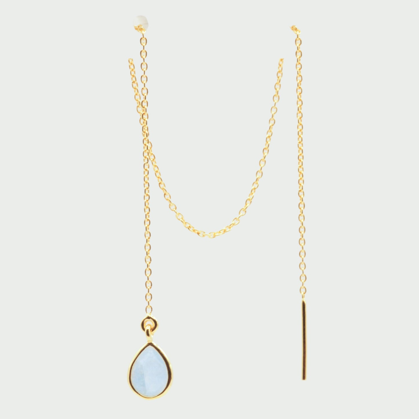Aquamarine gold earrings