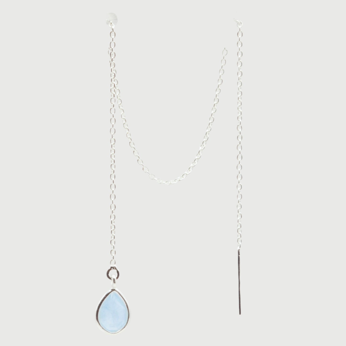 Aquamarine silver earrings