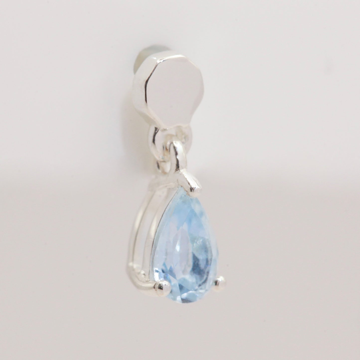 Aquamarine silver earrings