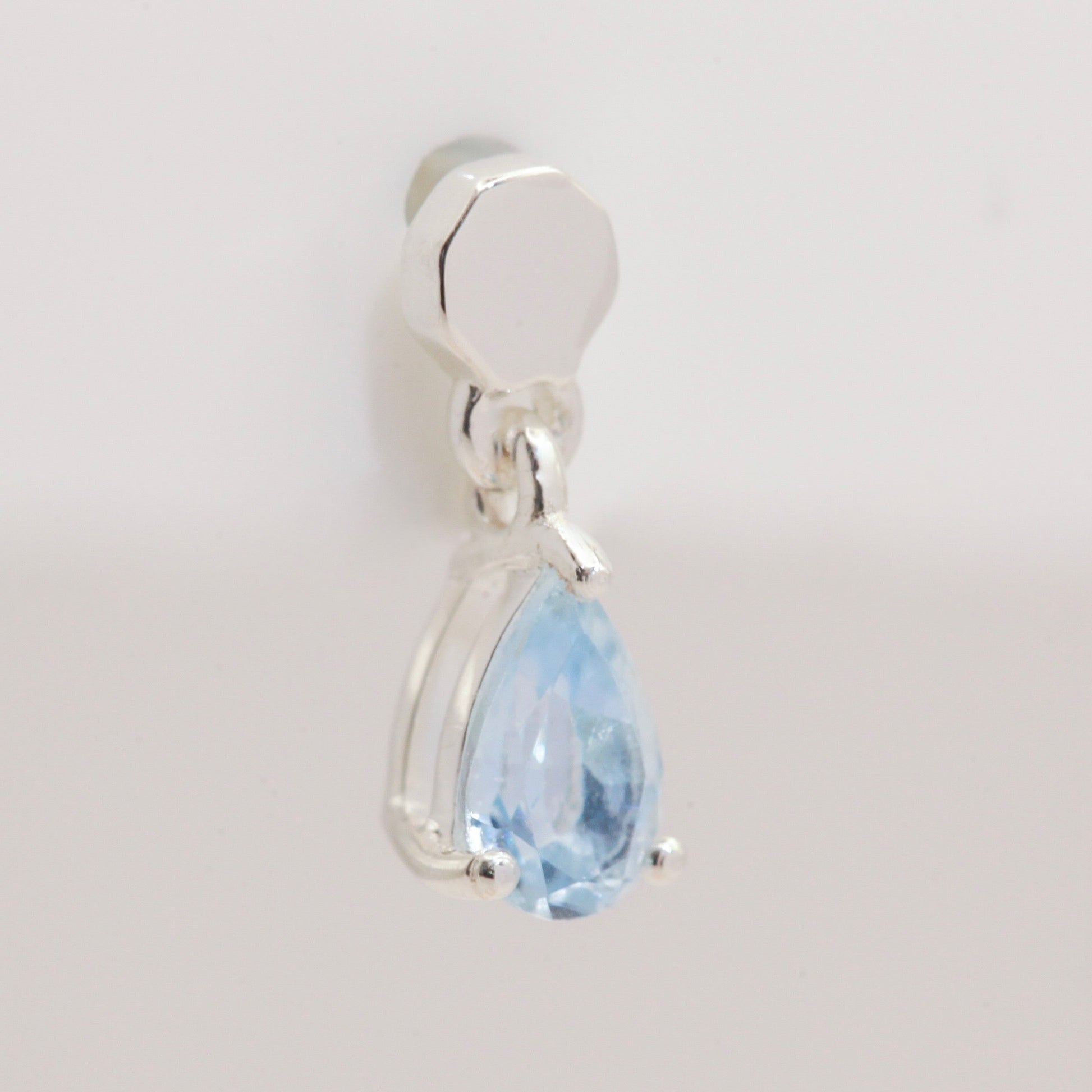 Aquamarine silver earrings