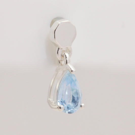 Aquamarine silver earrings