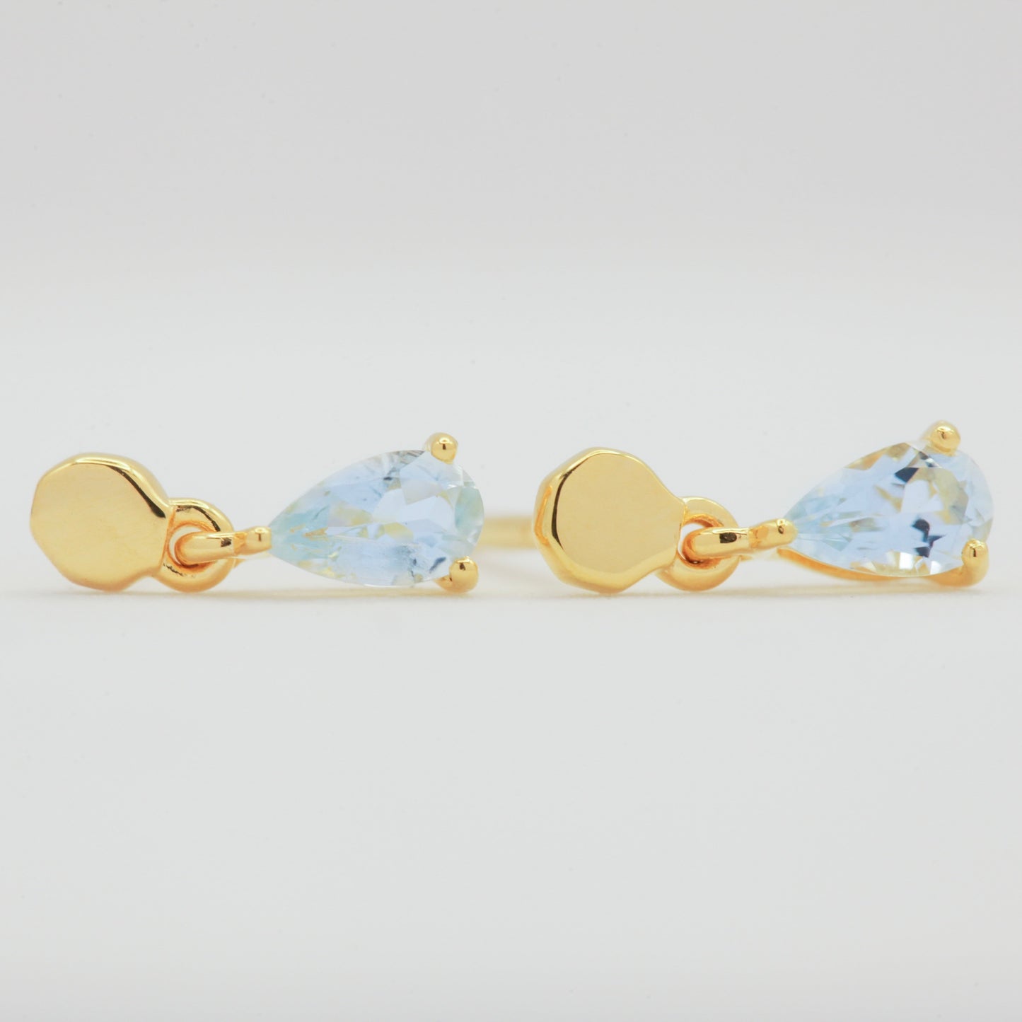 Aquamarine gold earrings
