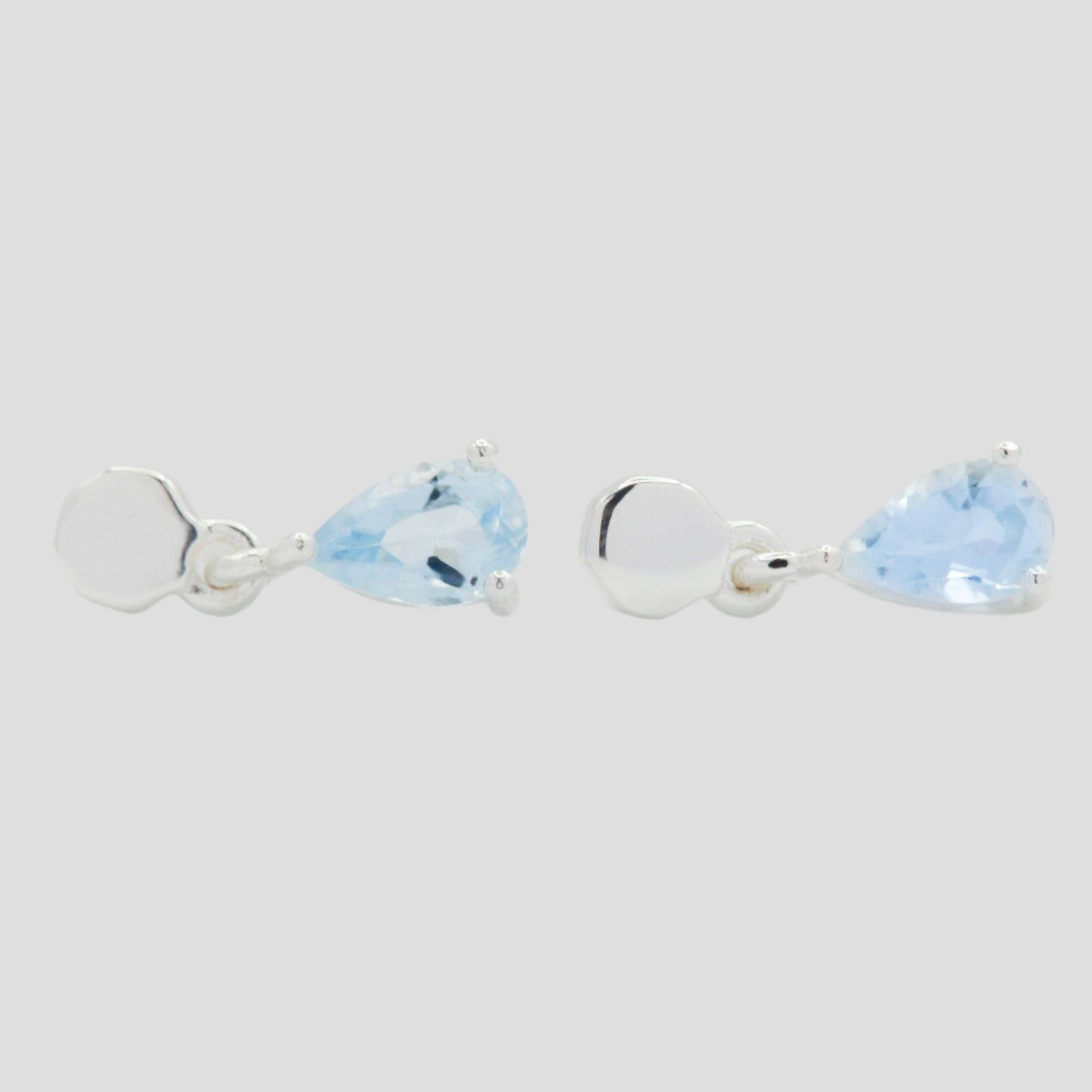 Aquamarine silver earrings