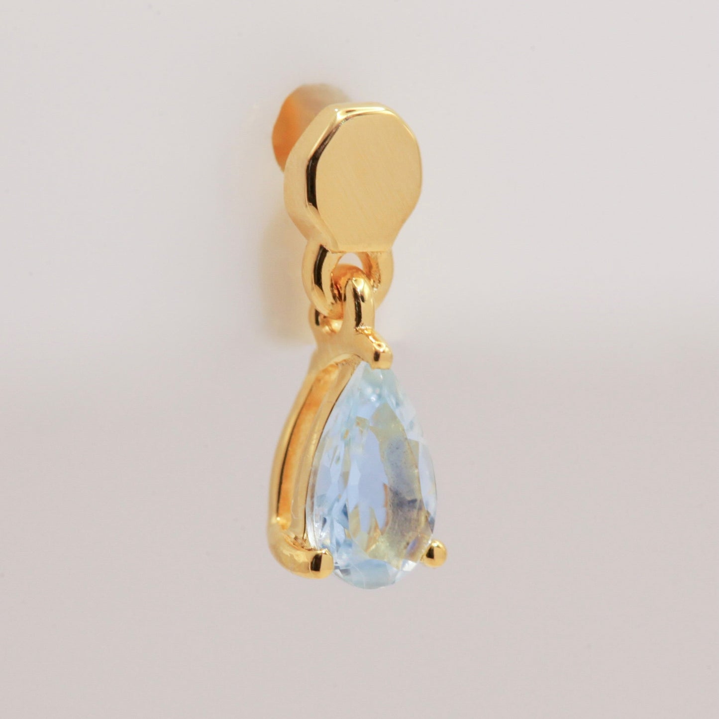 Aquamarine gold earrings