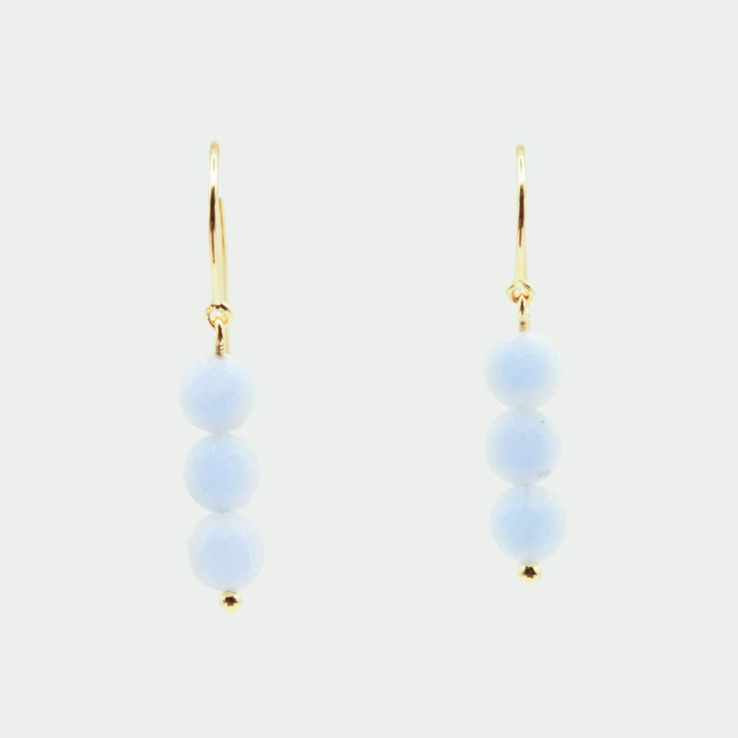 Aquamarine gold earrings