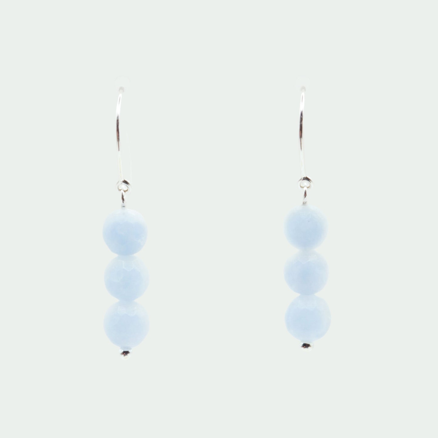 Aquamarine silver earrings