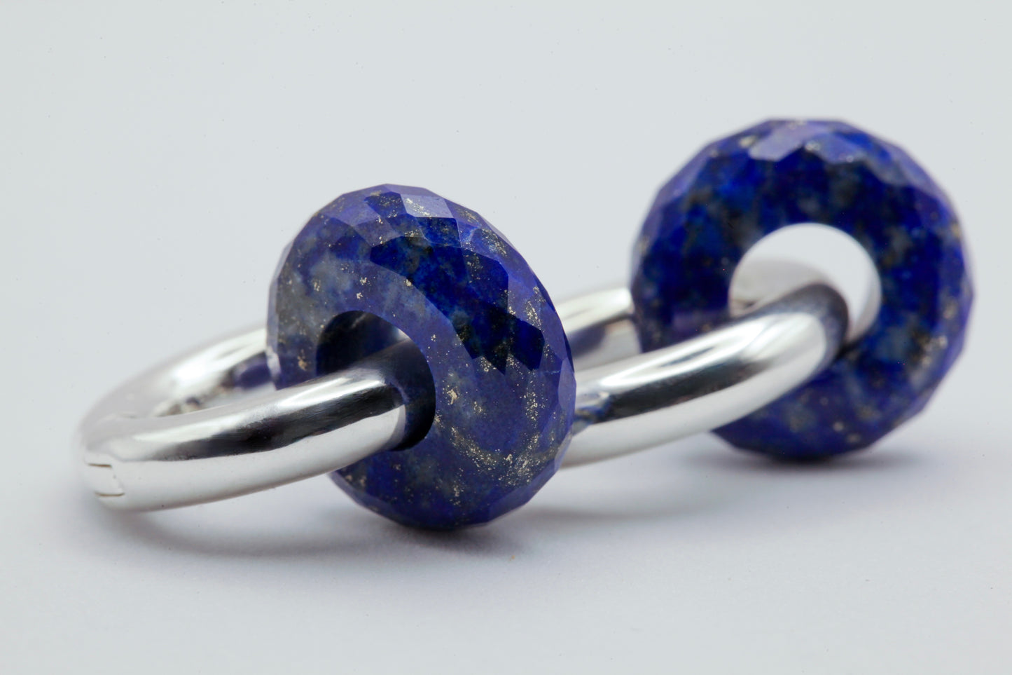 Lapis lazuli hoop earrings