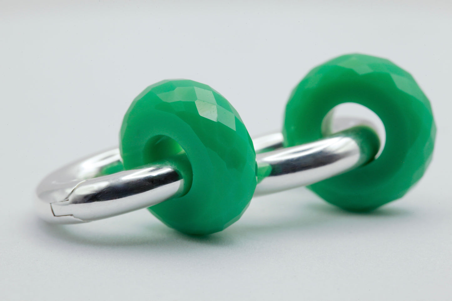 Chrysoprase hoop earrings