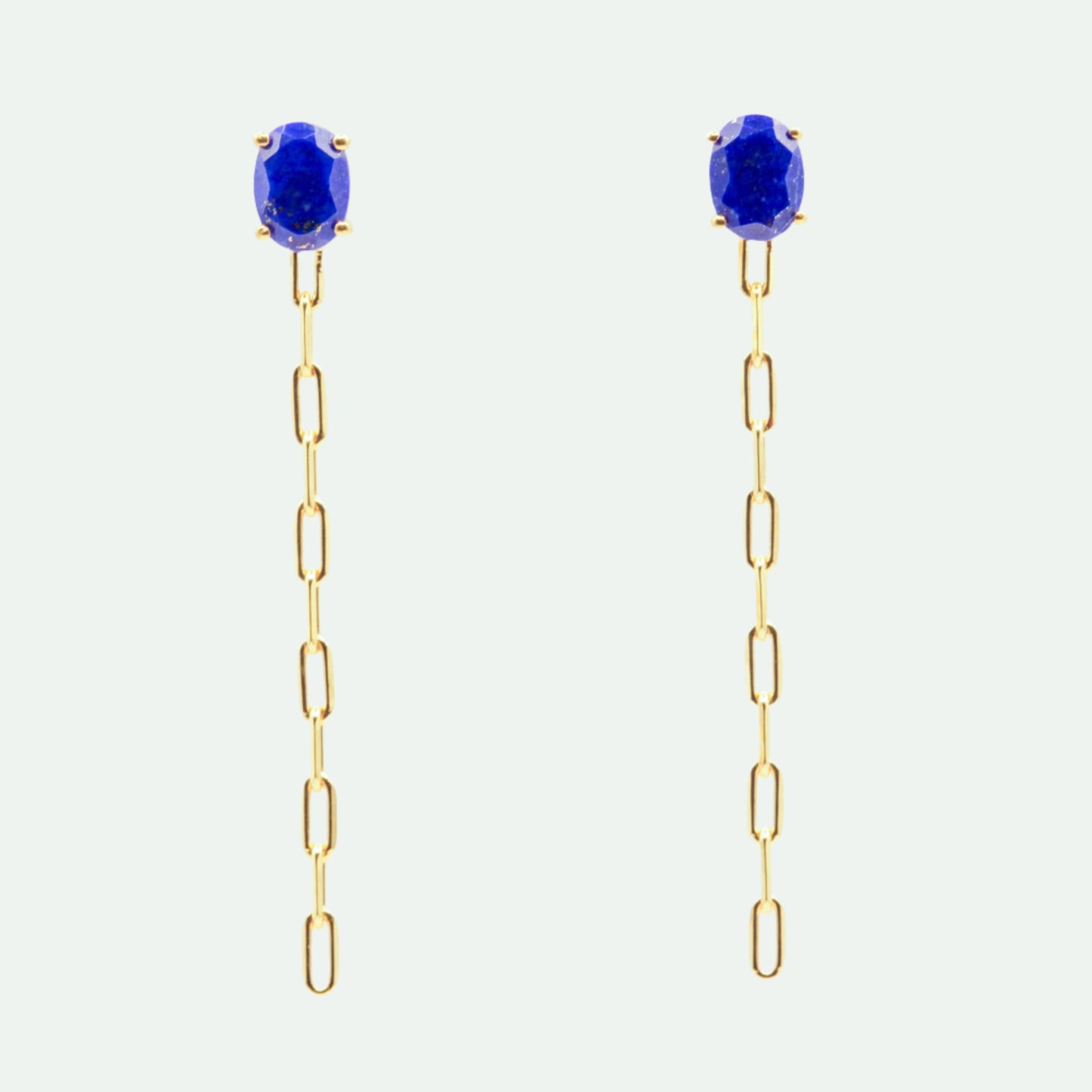 Lapis lazuli gold earrings