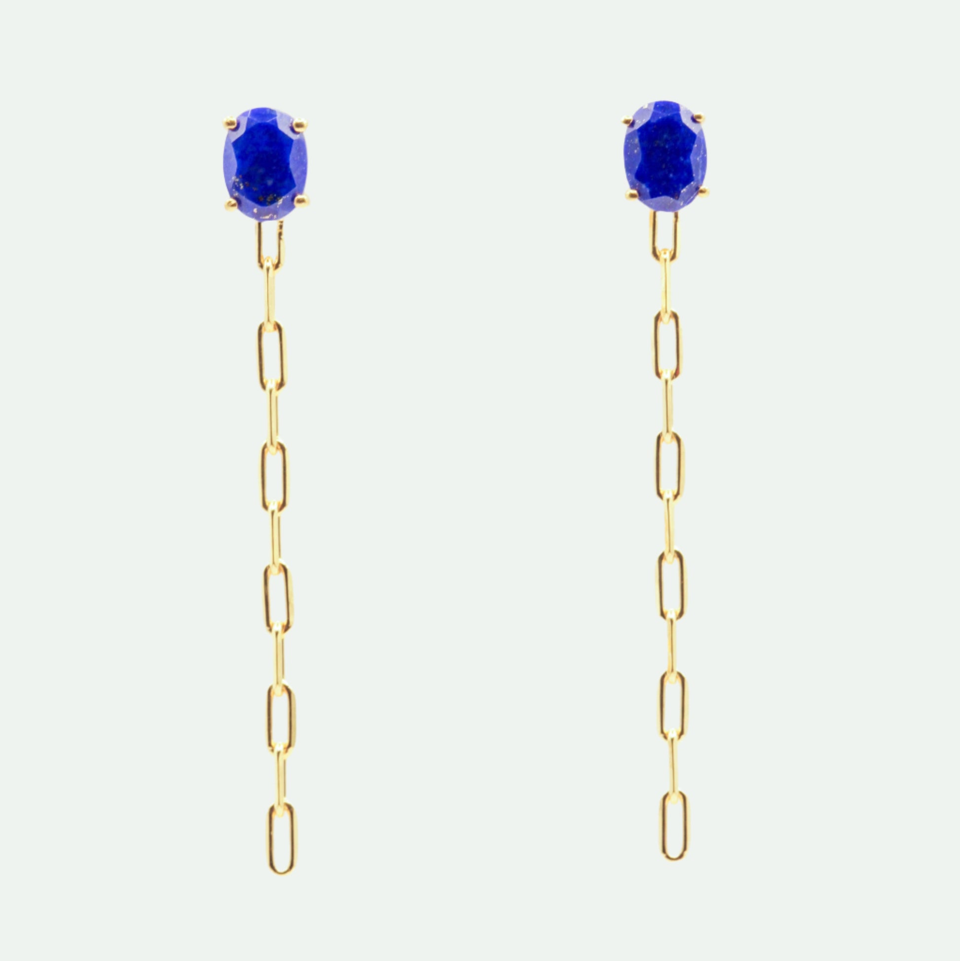 Lapis lazuli gold earrings