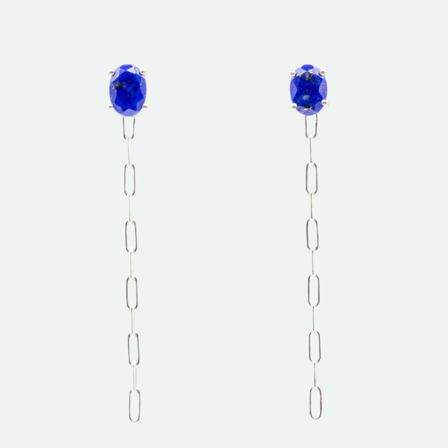 Lapis lazuli silver earrings
