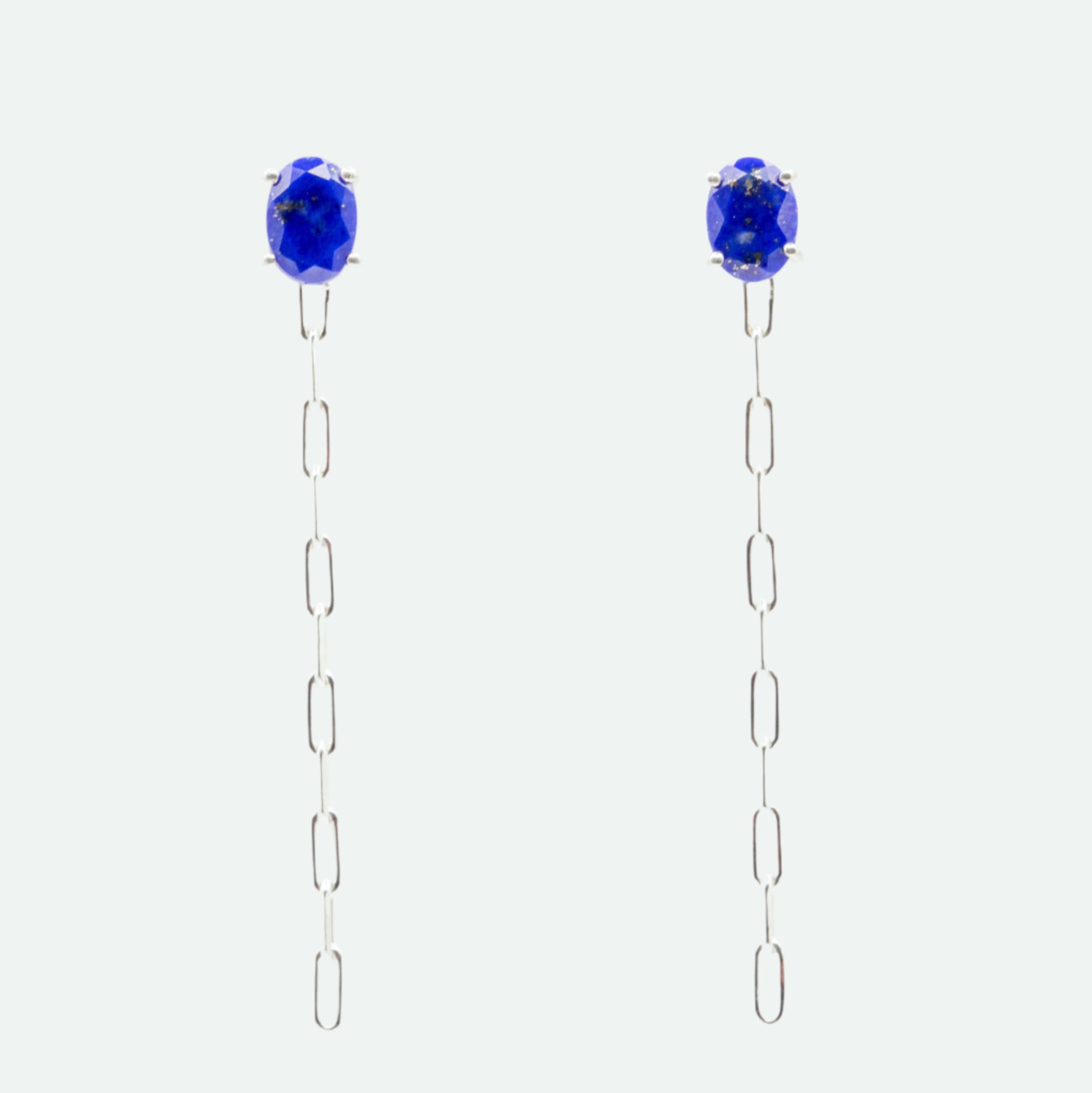 Lapis lazuli silver earrings