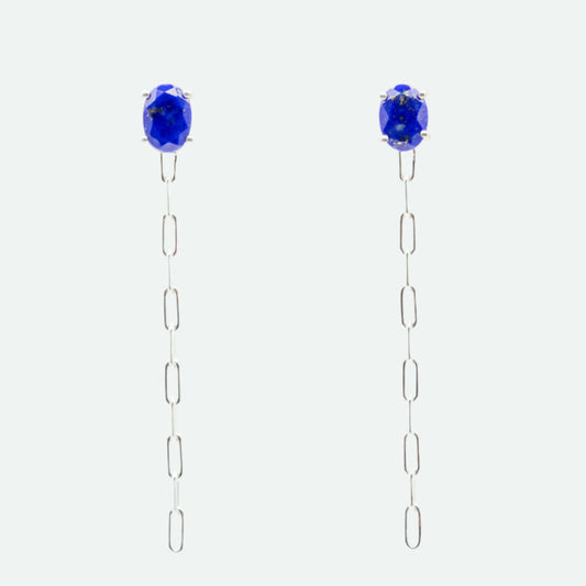 Lapis lazuli silver earrings