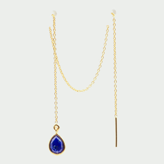 Lapis lazuli gold earrings