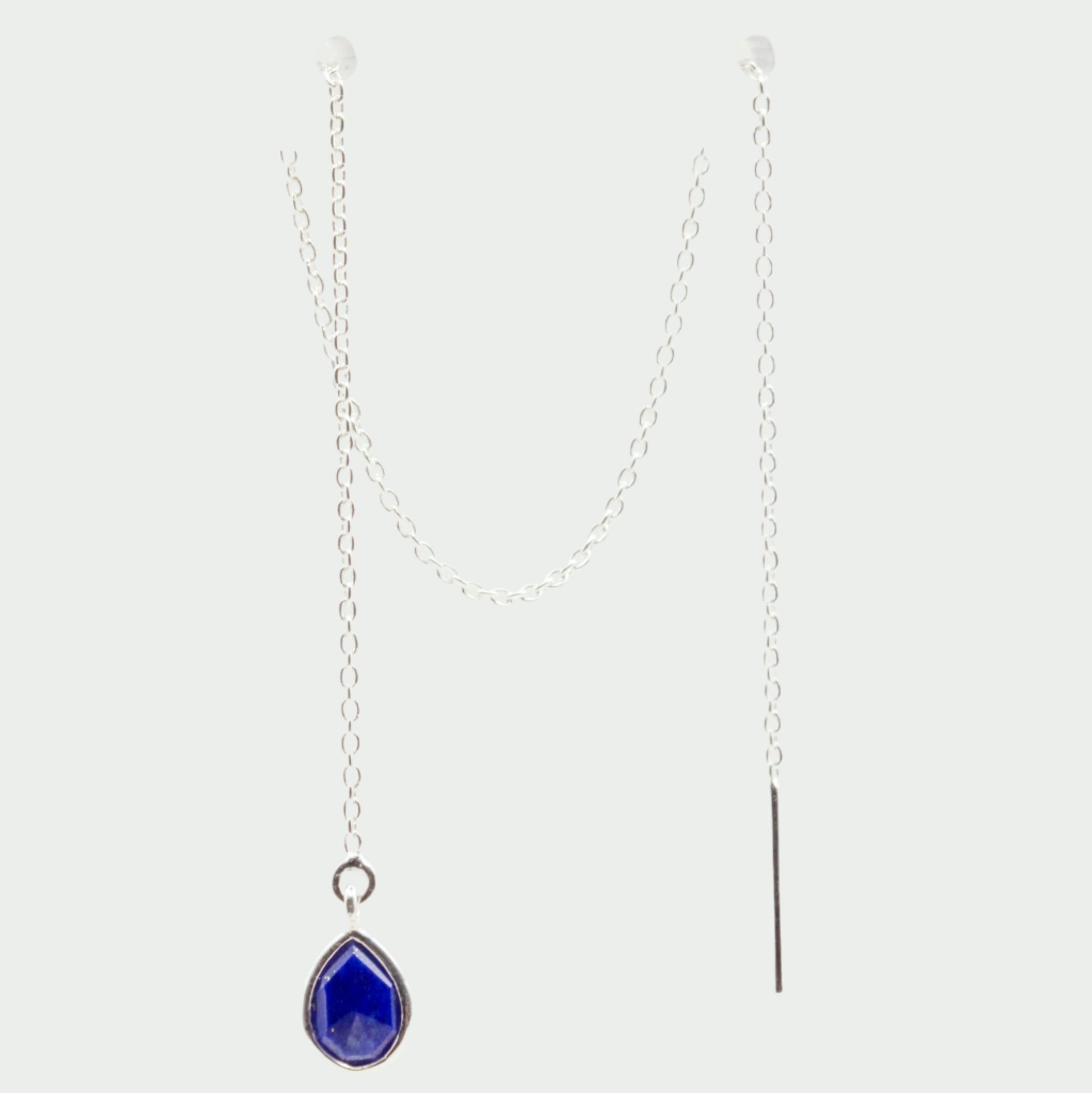 Lapis lazuli silver earrings 