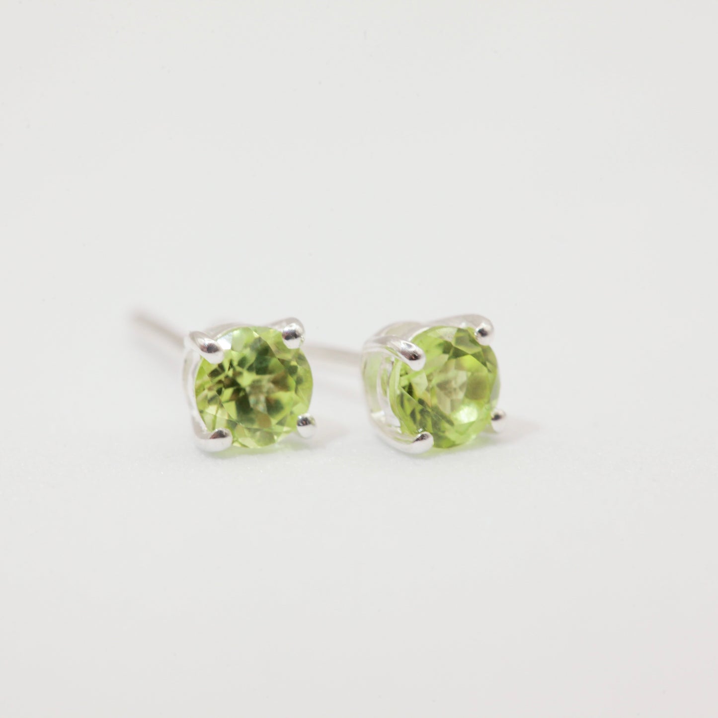 Peridot silver studs 