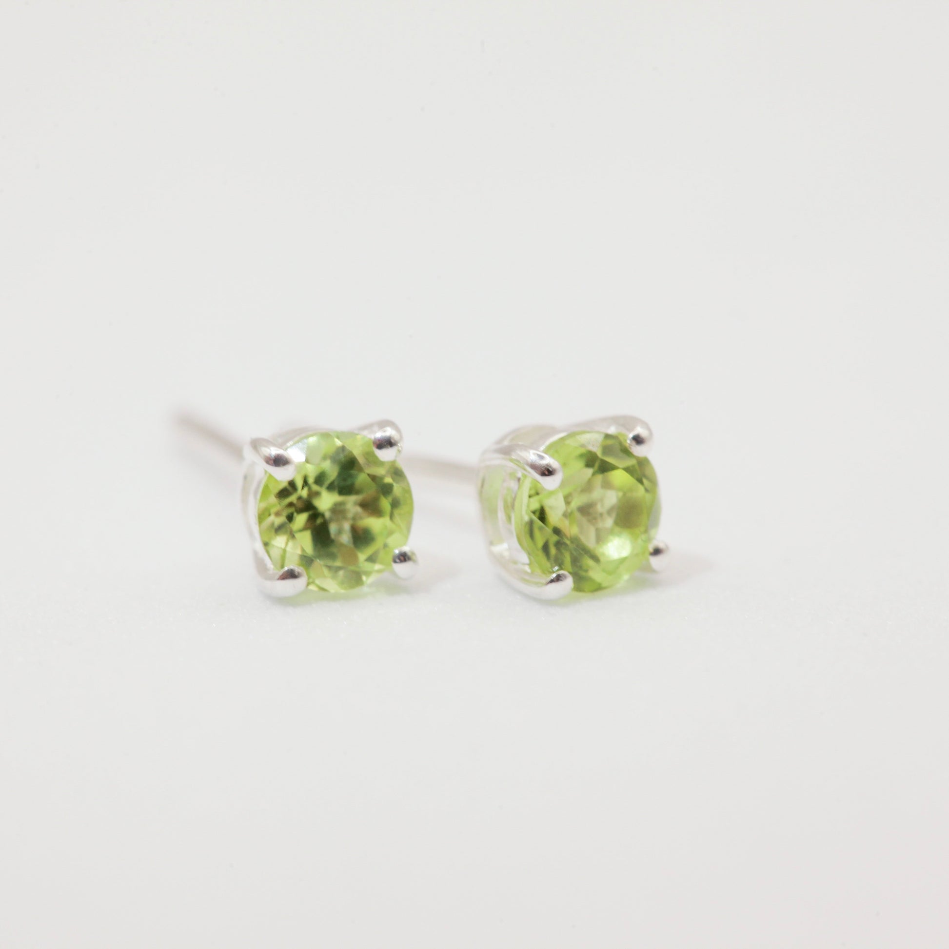 Peridot silver studs 