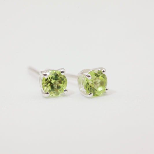 Peridot silver studs 