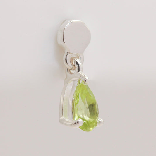 Peridot silver earring