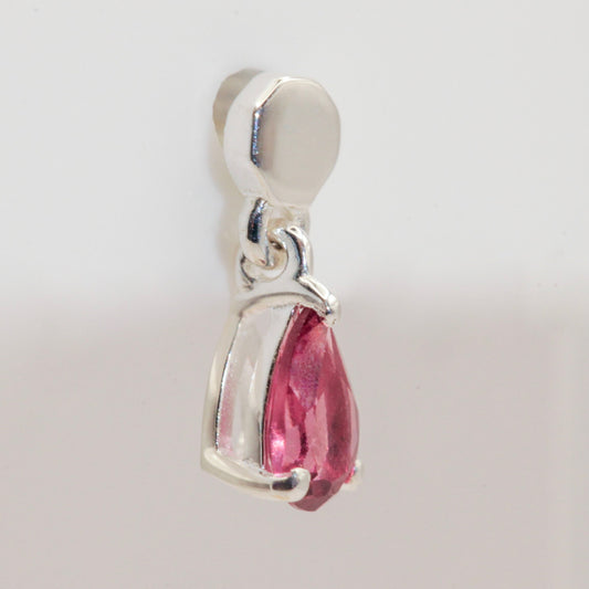 Rhodolite silver earring 