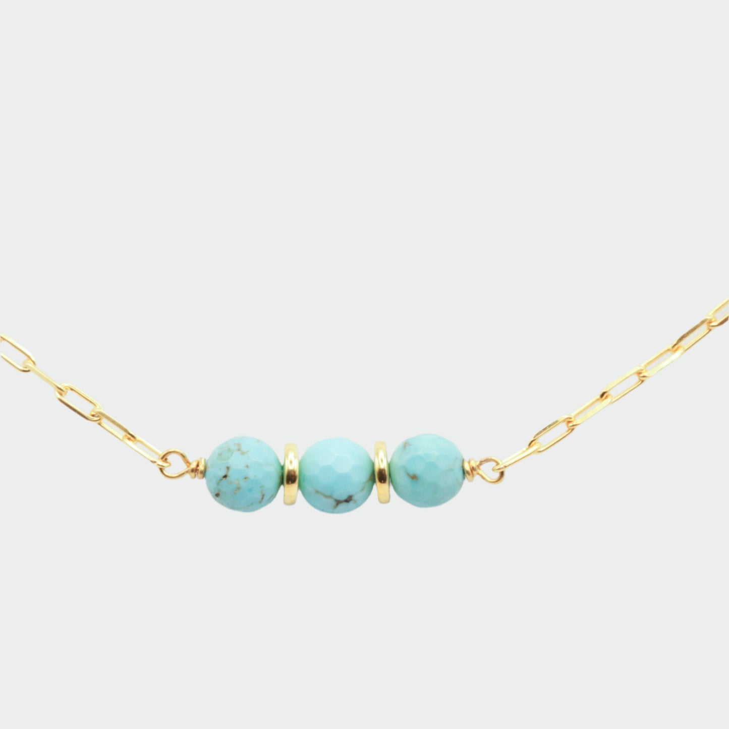 Turquoise gold chain necklace 