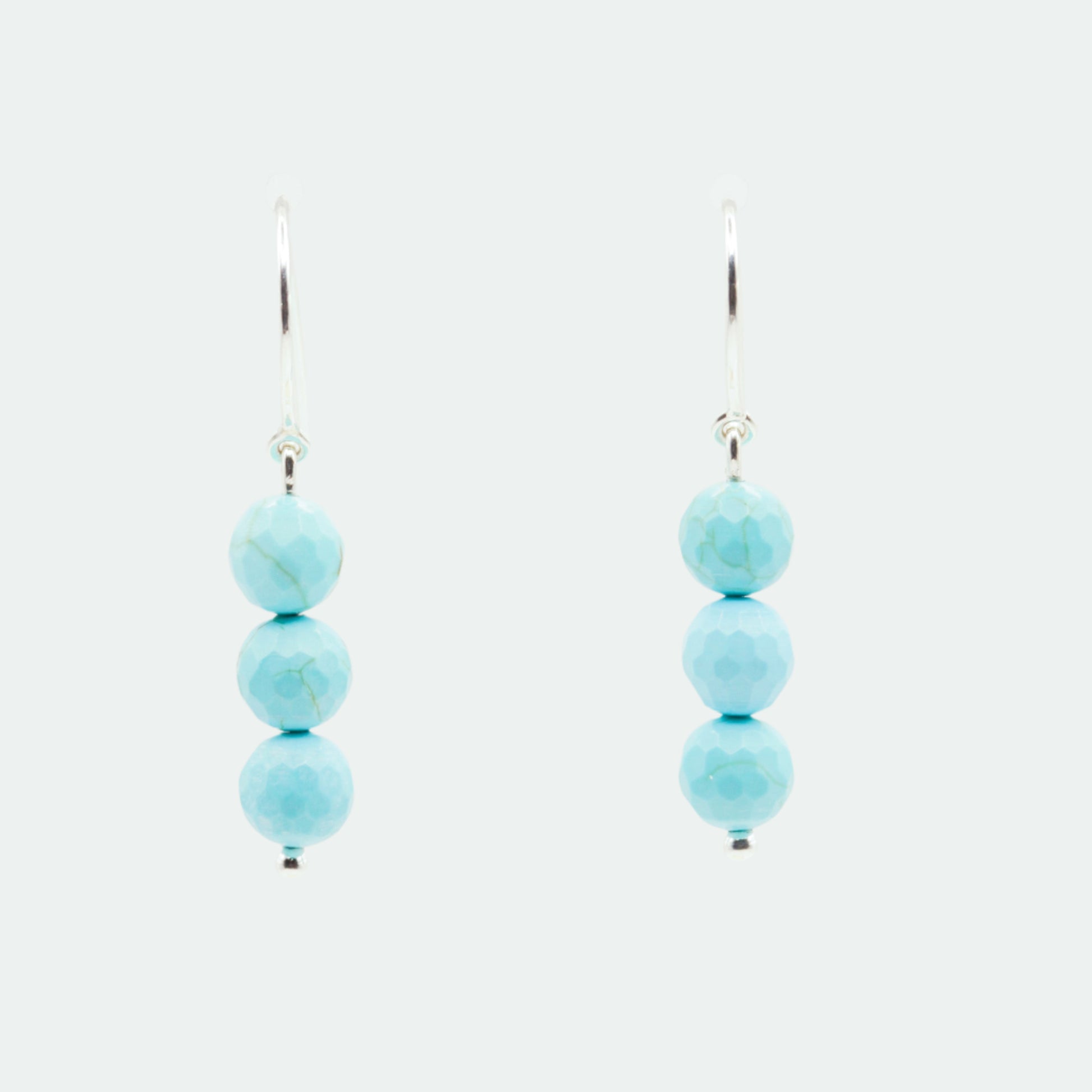 Turquoise silver earrings